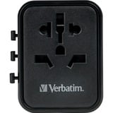 Verbatim 49544 adattatore per presa di corrente Universale Nero, Viaggio di spina Nero, Universale, Universale, Tipo A, Tipo B, Tipo C (Europlug), Tipo E (FR), Tipo F, Tipo G (UK), Tipo I (AU), Tipo J (CH),..., Tipo A, Tipo B, Tipo C, Tipo D (UK), Tipo E (FR), Tipo F, Tipo G (UK), Tipo H (IL), Tipo I (AU),..., 100 - 250 V, 50 - 60 Hz