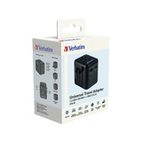 Verbatim 49544 adattatore per presa di corrente Universale Nero, Viaggio di spina Nero, Universale, Universale, Tipo A, Tipo B, Tipo C (Europlug), Tipo E (FR), Tipo F, Tipo G (UK), Tipo I (AU), Tipo J (CH),..., Tipo A, Tipo B, Tipo C, Tipo D (UK), Tipo E (FR), Tipo F, Tipo G (UK), Tipo H (IL), Tipo I (AU),..., 100 - 250 V, 50 - 60 Hz