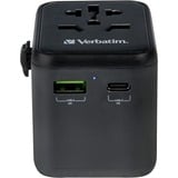 Verbatim 49544 adattatore per presa di corrente Universale Nero, Viaggio di spina Nero, Universale, Universale, Tipo A, Tipo B, Tipo C (Europlug), Tipo E (FR), Tipo F, Tipo G (UK), Tipo I (AU), Tipo J (CH),..., Tipo A, Tipo B, Tipo C, Tipo D (UK), Tipo E (FR), Tipo F, Tipo G (UK), Tipo H (IL), Tipo I (AU),..., 100 - 250 V, 50 - 60 Hz