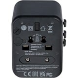 Verbatim 49544 adattatore per presa di corrente Universale Nero, Viaggio di spina Nero, Universale, Universale, Tipo A, Tipo B, Tipo C (Europlug), Tipo E (FR), Tipo F, Tipo G (UK), Tipo I (AU), Tipo J (CH),..., Tipo A, Tipo B, Tipo C, Tipo D (UK), Tipo E (FR), Tipo F, Tipo G (UK), Tipo H (IL), Tipo I (AU),..., 100 - 250 V, 50 - 60 Hz
