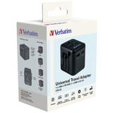 Verbatim 49544 adattatore per presa di corrente Universale Nero, Viaggio di spina Nero, Universale, Universale, Tipo A, Tipo B, Tipo C (Europlug), Tipo E (FR), Tipo F, Tipo G (UK), Tipo I (AU), Tipo J (CH),..., Tipo A, Tipo B, Tipo C, Tipo D (UK), Tipo E (FR), Tipo F, Tipo G (UK), Tipo H (IL), Tipo I (AU),..., 100 - 250 V, 50 - 60 Hz