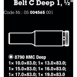 Wera 05004565001 bussola e set di bussole Nero, Set di bussole, 1/2", Metrico, 6 testina/e, 10,13,15,16,17,19 mm, 290 mm