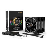 be quiet! Light Wings | 120mm PWM Triple Pack Case per computer Ventilatore 12 cm Nero 3 pz Nero, Ventilatore, 12 cm, 1700 Giri/min, 20,6 dB, 41,51 pdc/min, 70,53 m³/h