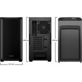 be quiet! PURE BASE 501 Black Midi Tower Nero, Chassis Tower Nero, Midi Tower, PC, Nero, ATX, micro ATX, Mini-ITX, Acrilonitrile butadiene stirene (ABS), Acciaio, 17,8 cm
