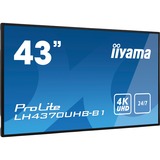 iiyama LH4370UHB-B1 visualizzatore di messaggi Pannello piatto per segnaletica digitale 108 cm (42.5") VA 700 cd/m² 4K Ultra HD Nero Processore integrato Android 9.0 24/7, Public Display Nero, Pannello piatto per segnaletica digitale, 108 cm (42.5"), VA, 3840 x 2160 Pixel, 24/7
