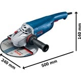 Bosch GWS 22-230 P smerigliatrice angolare 23 cm 6500 Giri/min 2200 W 5,5 kg blu, 6500 Giri/min, 23 cm, AC, 5,5 kg, Motore senza spazzole