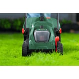Bosch Tosaerba a batteria Rotak18V-34, 18 Volt + set di avviamento + tappo per pacciamatura, Rasaerba verde/Nero