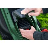 Bosch Tosaerba a batteria Rotak18V-34, 18 Volt + set di avviamento + tappo per pacciamatura, Rasaerba verde/Nero