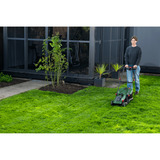 Bosch Tosaerba a batteria Rotak18V-34, 18 Volt + set di avviamento + tappo per pacciamatura, Rasaerba verde/Nero
