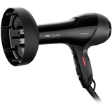 Braun HD785 asciuga capelli 2000 W Nero, Asciugacapelli Nero, 70 °C, Nero, Monocromatico, Gancio per appendere, Pulsanti, Tiro a effetto, 2000 W