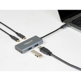 DeLOCK 63260 hub di interfaccia USB 3.2 Gen 2 (3.1 Gen 2) Type-C 10000 Mbit/s Grigio, Hub USB grigio, USB 3.2 Gen 2 (3.1 Gen 2) Type-C, USB 3.2 Gen 2 (3.1 Gen 2) Type-A, USB 3.2 Gen 2 (3.1 Gen 2) Type-C, 10000 Mbit/s, Grigio, Alluminio, 0,12 m