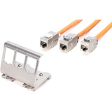 Digitus Adattatore per guida DIN per 3 moduli Keystone accaio