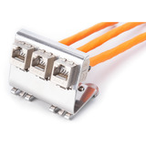 Digitus Adattatore per guida DIN per 3 moduli Keystone accaio