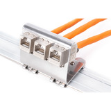 Digitus Adattatore per guida DIN per 3 moduli Keystone accaio