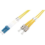 Digitus Cavo patch LWL, duplex, connettore LC > ST, monomodale OS2 giallo