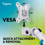 Digitus DA-90470, Base per monitor bianco