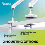 Digitus DA-90470, Base per monitor bianco