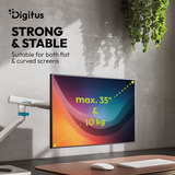 Digitus DA-90470, Base per monitor bianco