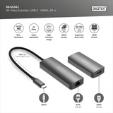 Digitus DS-55343, Estensione HDMI Nero