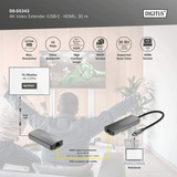 Digitus DS-55343, Estensione HDMI Nero