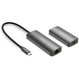 Digitus Extender video 4K USB-C > HDMI, 30 metri, Estensione HDMI Nero
