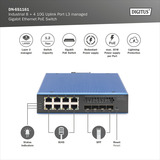 Digitus Gigabit industriale gestito L3 con 8 + 4 porte uplink 10G, Interruttore 