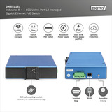 Digitus Gigabit industriale gestito L3 con 8 + 4 porte uplink 10G, Interruttore 