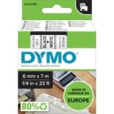 Dymo D1 etichette originali | stampa nera su bianco | 6 mm x 7 m | etichette autoadesive per etichettatrice LabelManager | 1 Pezzo, Nastro di scrittura Nero su bianco, Poliestere, Belgio, -18 - 90 °C, DYMO, LabelManager, LabelWriter 450 DUO