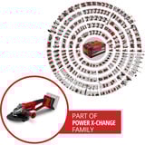 EINHELL Smerigliatrice angolare professionale a batteria AXXIO 36/230 Q, 36Volt (2x18V) rosso/Nero