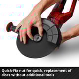 EINHELL Smerigliatrice angolare professionale a batteria AXXIO 36/230 Q, 36Volt (2x18V) rosso/Nero