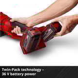 EINHELL Smerigliatrice angolare professionale a batteria AXXIO 36/230 Q, 36Volt (2x18V) rosso/Nero