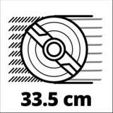 Einhell GE-CM 36/34-1 Li-Solo Tagliaerba a spinta Batteria Nero, Rosso rosso/Nero, Tagliaerba a spinta, 33,5 cm, 2,5 cm, 6,5 cm, 30 L, 4 ruota(e)