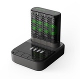 GP Batteries Caricabatterie USB RECYKO PRO P461, 4 slot di ricarica, incl. docking station D461 grigio