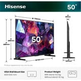Hisense 50E7S PRO Hi-QLED-Fernseher, QLED TV Nero/grigio scuro