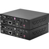 Lindy Extender Dual Head HDMI, Cat.6, USB e RS232, Switch KVM Nero