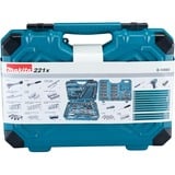 Makita Set di utensili manuali, 221 pezzi, Set di strumenti blu