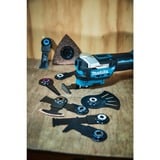 Makita Utensile multifunzione a batteria DTM52ZJX2, 18 Volt + 33 accessori, Strumento multi funzione blu/Nero