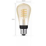 Philips Hue Hue White Ambiance Lampadina a filamento E27 Edison ST64 550, Lampada a LED 