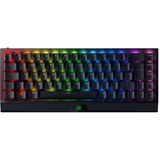 Razer BlackWidow V3 Mini HyperSpeed Giallo Switch, Tastiera da gioco Nero, 65%, USB + RF Wireless + Bluetooth, Interruttore a chiave meccanica, QWERTY, LED RGB, Nero