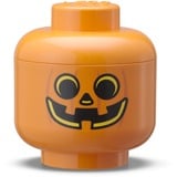 Room Copenhagen LEGO Storage HEAD "Zucca" mini, Scatola di immagazzinaggio arancione /Nero