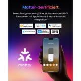 SwitchBot Lampada da terra smarte Stehlampe, Lampada a LED Nero