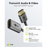 goobay 79145, Cavo Nero/Oro