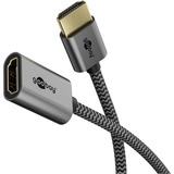 goobay Adattatore flessibile HDMI ad alta velocità Ultra, Cavo Nero/Oro
