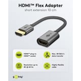 goobay Adattatore flessibile HDMI ad alta velocità Ultra, Cavo Nero/Oro