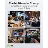 goobay Adattatore flessibile HDMI ad alta velocità Ultra, Cavo Nero/Oro