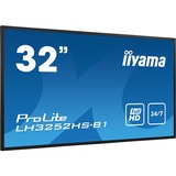 iiyama LH3252HS-B1 visualizzatore di messaggi Pannello piatto per segnaletica digitale 80 cm (31.5") IPS 400 cd/m² Full HD Nero Processore integrato Android 8.0 Nero, Pannello piatto per segnaletica digitale, 80 cm (31.5"), IPS, 1920 x 1080 Pixel