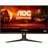 AOC G2 27G2SPAE/BK Monitor PC 68,6 cm (27") 1920 x 1080 Pixel Full HD LED Nero, Rosso, Monitor di gioco Nero/Rosso, 68,6 cm (27"), 1920 x 1080 Pixel, Full HD, LED, 4 ms, Nero, Rosso