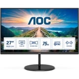 AOC V4 Q27V4EA Monitor PC 68,6 cm (27") 2560 x 1440 Pixel 2K Ultra HD LED Nero, Monitor LED Nero, 68,6 cm (27"), 2560 x 1440 Pixel, 2K Ultra HD, LED, 4 ms, Nero