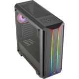 Aerocool Skyline-A-BK-v2 Midi Tower Nero, Chassis Tower Nero, Midi Tower, PC, Nero, ATX, micro ATX, Mini-ITX, ABS, SPCC, 15,5 cm