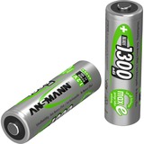 Ansmann AA Batteria ricaricabile Stilo AA Nichel-Metallo Idruro (NiMH) Batteria ricaricabile, Stilo AA, Nichel-Metallo Idruro (NiMH), 1,2 V, 4 pz, 1300 mAh